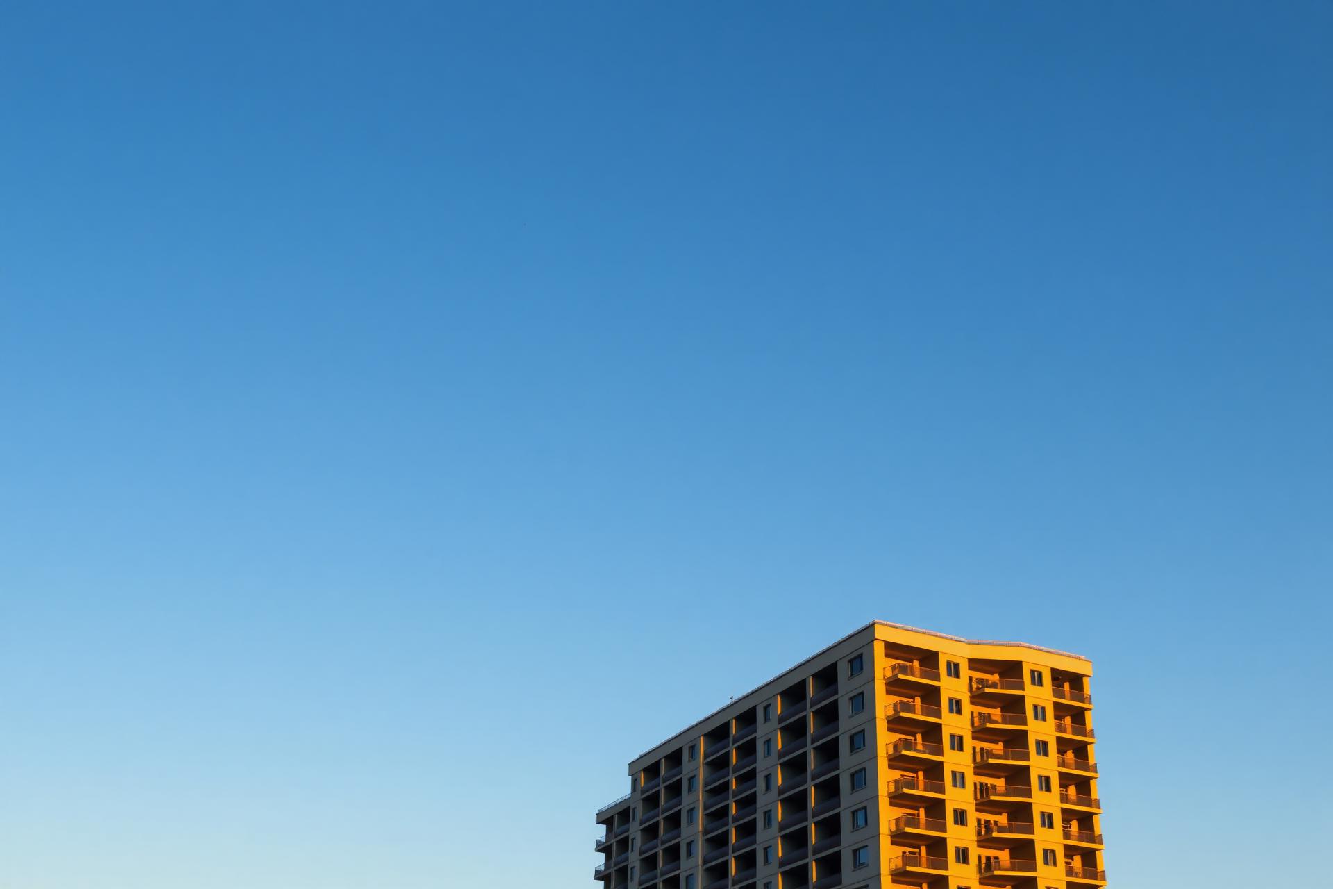 Modern multifamily development at golden hour